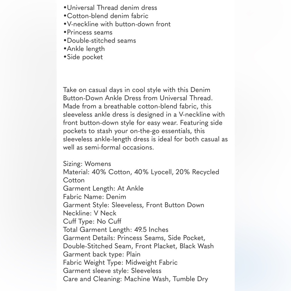 Universal Thread Sleeveless Button-Front Midi Dre… - image 4